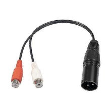 XLR-auf-RCA-Audiokabel, 3-poliger Stecker auf zwei Buchsen für Studioaufnahmen
