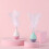 Interactive cat toy - Feathered roly-poly cat wand (white + pink) 2