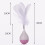 Interactive cat toy - Feathered roly-poly cat wand (white + pink) 3