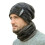 Set da uomo composto da cappello e sciarpa foderati in pile, passamontagna convertibile 3
