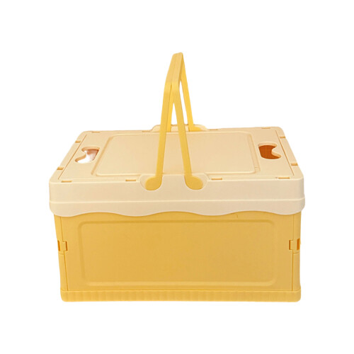 Portable Multi Purpose Folding Box Easy to Carry-L Yellow