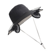 Constantly Comfort Sun Hat Removable Fan USB Solar-Black