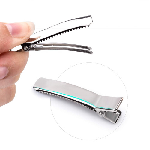50 Presilhas de Cabelo em Metal Prateado com Formato de Jacaré, 5 cm (2 polegadas) 2