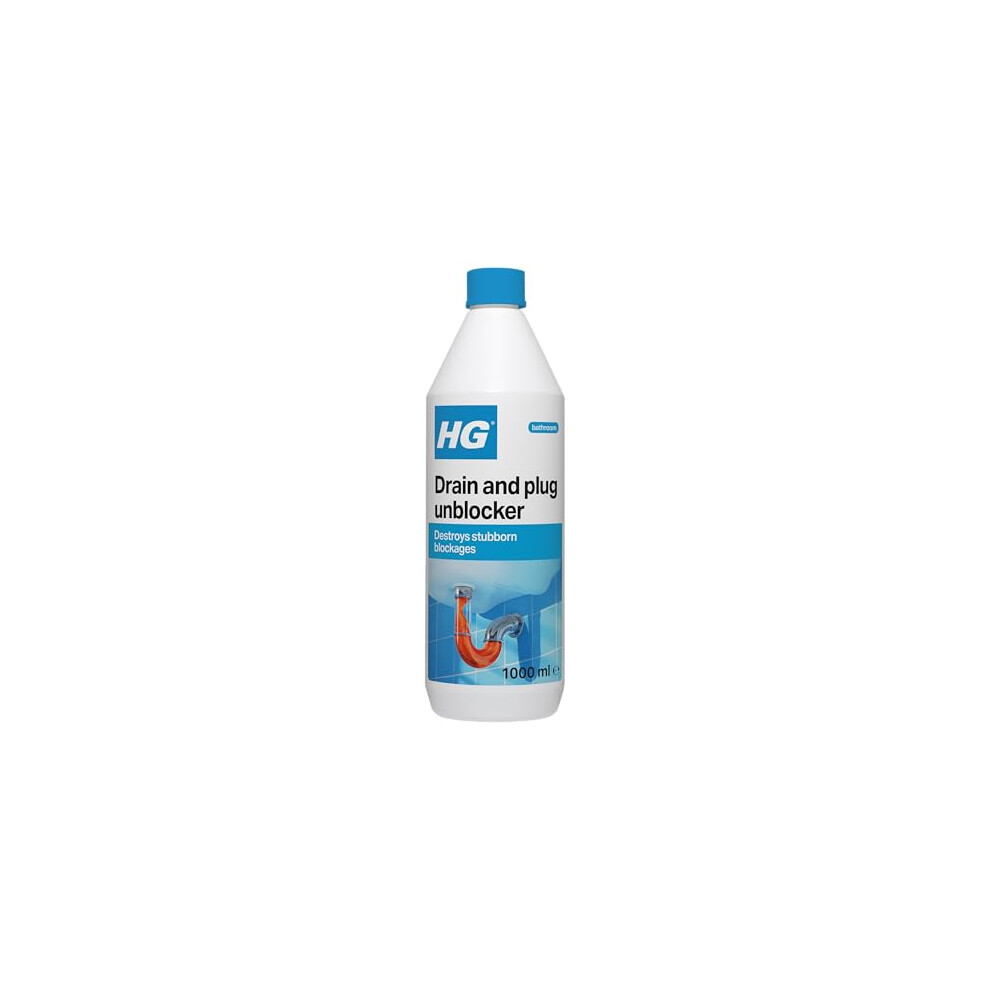 Hg Drain And Plug Unblocker – Fast Acting Drain Cleaner For Sinks Pipes Shower Traps 1L