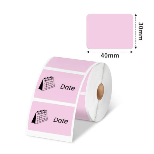 Θερμικές ετικέτες Phomemo 40x30mm 3 σε 1 συμβατές με τον εκτυπωτή M110 (Μπλε/Ροζ/Χακί) 1