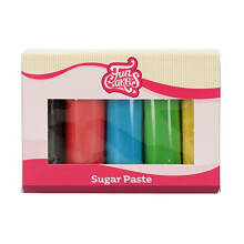 FunCakes Fondant multipack Easy to use smooth flexible soft and pliable perfect for cake decorating halal kosher and gluten free 5 colors 5 x 100 g