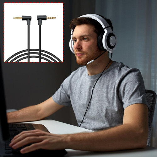 Space Saving L Design Audios Cable 2.5mm to 3.5mm Cord-100cm 1
