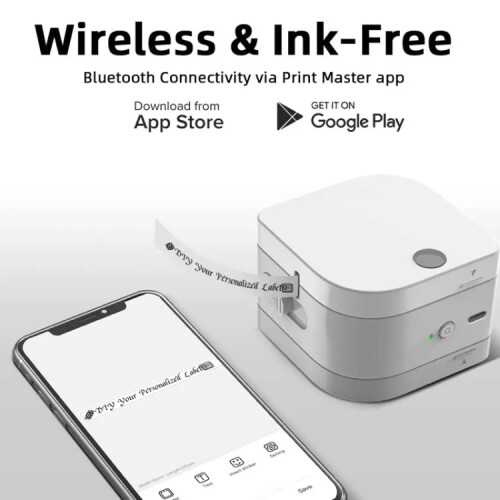 Phomemo P12Pro Li-Ion Battery Compact Bluetooth Convenient Self-Adhesive Thermal Label Printer(Black) 2