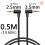 Space Saving L Design Audios Cable 2.5mm to 3.5mm Cord-100cm 4