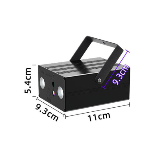 10W Τετράγωνο φως λέιζερ LED Stage Bar KTV Atmosphere Lamp (Μαύρο) 1