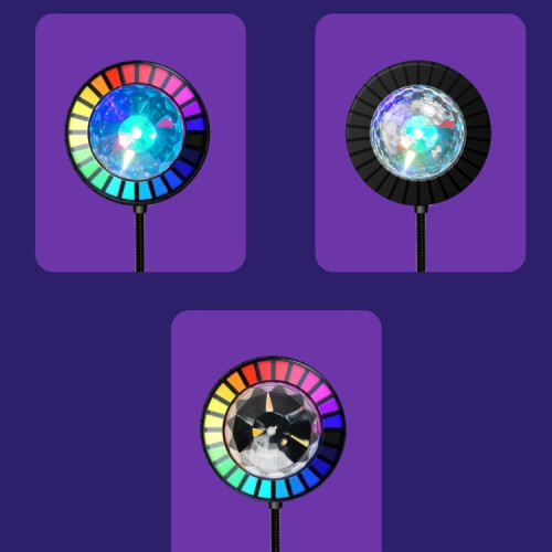 MS-201 USB Magic Ball Star Projection Light Vehicle Car Atmosphere Light Support APP Control(Round) 2