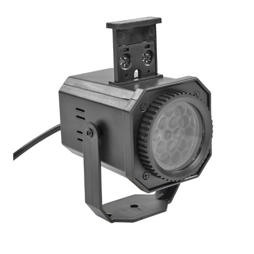 8W LED stage light, Christmas snowflake pattern projection light, laser light effect; plug specification: European standard (multi-port). 1