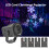 8W LED stage light, Christmas snowflake pattern projection light, laser light effect; plug specification: European standard (multi-port). 4