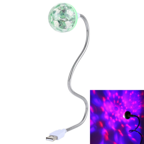 4W USB LED Εύκαμπτη Λάμπα RGB Κρυστάλλινη Μαγική Μπάλα Σκηνικού Φωτισμού 1
