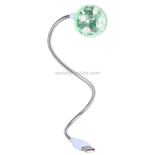 4W USB LED Εύκαμπτη Λάμπα RGB Κρυστάλλινη Μαγική Μπάλα Σκηνικού Φωτισμού 2
