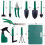 Garden Tool Set, 10Pcs Gardening Tool Kits with Transplanters Scissors Harrow Anti-Rust 2