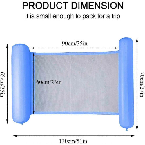 Inflatable Water Hammock, Water Hammock Floating Bed, Pool Lounger Float Hammock, Foldable Swimming 1