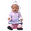 Mädchen-Puppen-Winter-Outfit, weicher Plüsch, langer-Rosa 4