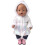 Mädchen-Puppen-Winter-Outfit, weicher Plüsch, langer-Rosa 5