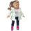Mädchen-Puppen-Winter-Outfit, weicher Plüsch, langer-Rosa 6