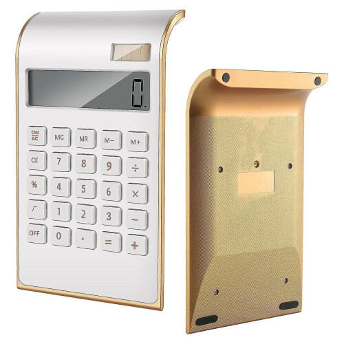 Calculator, Slim Elegant Design, Office/Home Electronics, Dual Powered Desktop Calculator, Solar Po 1