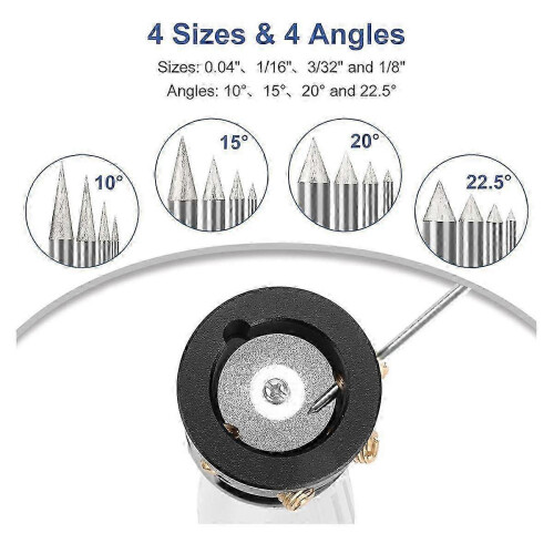 Aluminum Sharpener Welding Tungsten Grinder Tool, Tungsten Electrode Sharpener Grinder for TIG Welding Rotary 2