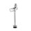 Urinal Flush Toilet Urinal Flush  with Curved Pipe Chrome Supply 2