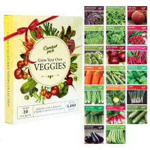 Garden Pack Grow Your Own Vegetable Seeds - 20 Packets Variety – High Yield Seeds for Growing Veggies at Home – 8,000 Heirloom Seeds Gardening Gif