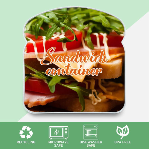 Wiederverwendbare PP-Sandwichbehälter, 4er-Pack 1