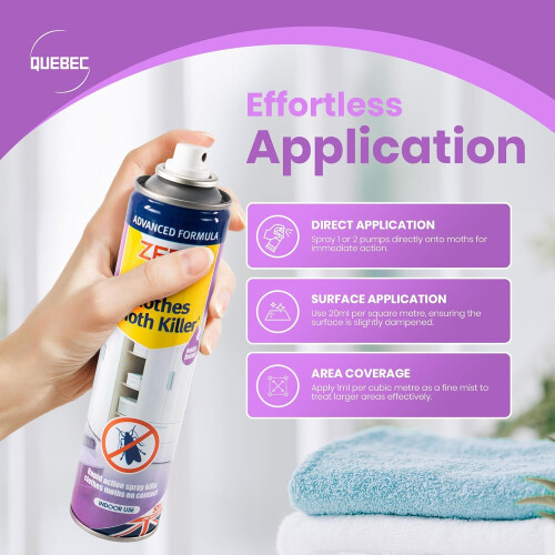 Quebec Zero In Clothes Moth Killer - Ready-To-Use - Kills Moths, Eggs 2