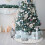 Christmas Gold 120cm Snow Sequin Tree Skirt 2