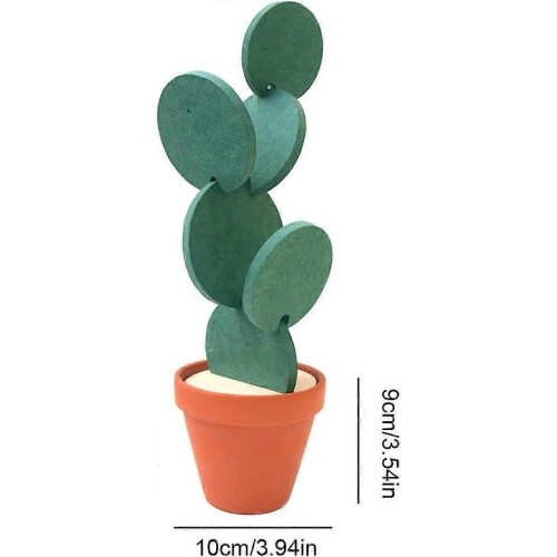 Cactus Coaster,Coasters Cactus Set,DIY Round Cup Coasters with Flowerpot Holder Creative DIY Cacti 1