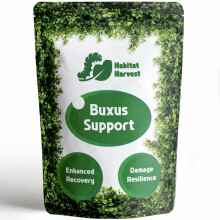 Habitat Harvest, Buxus Support, Box Tree Hedge Rescue Formula | Safe for Bees, Birds & Pets | 50g Treats up to 300m² | Fast-Acting Recovery Support f