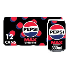 Pepsi Max Cherry No Sugar 12 x 330ml cans
