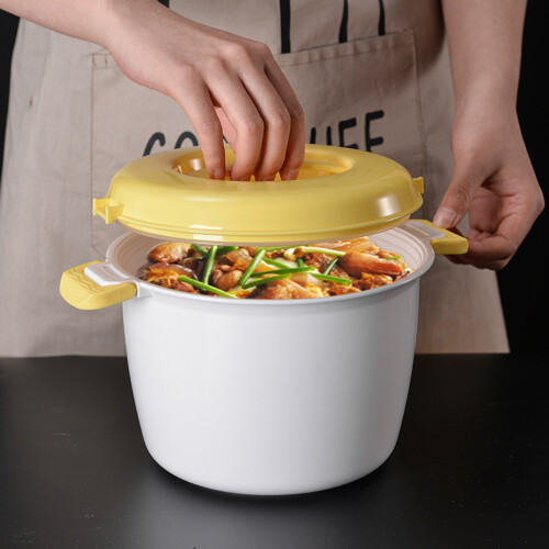 Récipient de préparation de repas à micro-ondes à cuisson-Jaune 1