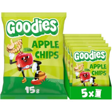 Goodies Apple Chips Kids Fruit Snack 100 fruit High in Fibre No Added Sugar 3 Years 15 g Pack of 5