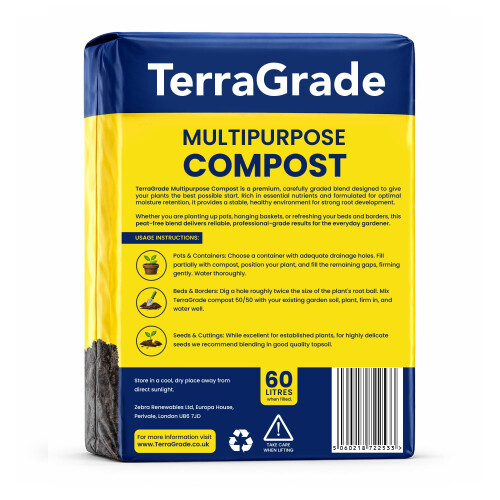 TerraGrade Multipurpose Compost 60L | Premium Potting & Garden Soil 1