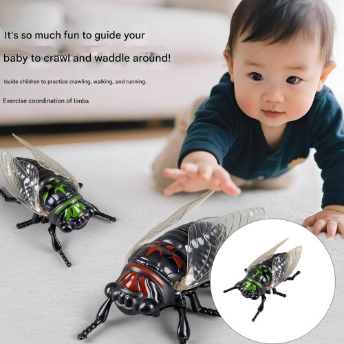 Jouet d'insecte de simulation en plastique durable, jouet à-brun 2