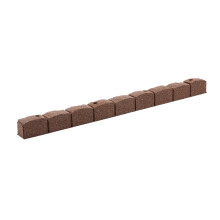 Nicoman Roman Castle Stone Garden Border 4-ft Rubber Landscape Edging Section 120cm, Earth, Pack of 2