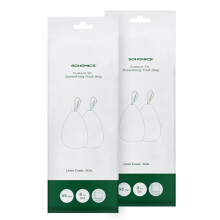SONGMICS Drawstring Bin Liners 30L Bin Liners Code 30A Customized 2 Rolls 90 Pieces White KRB30A02