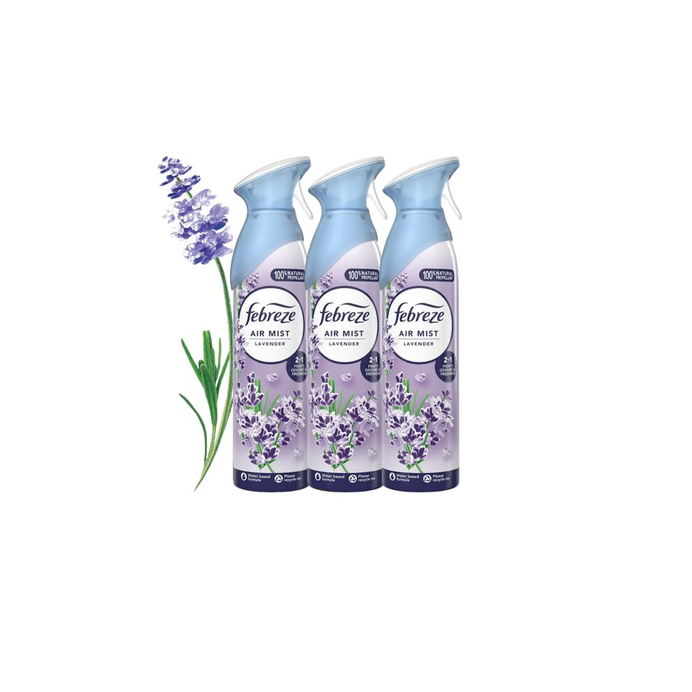 Febreze 3 X Air Mist Air Freshener Spray 185Ml Variety To Choose From Bathroom And Room Air Fresheners Bundle Lavender