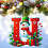 Christmas Snowman Ornaments Red Personalized 26 pcs 4