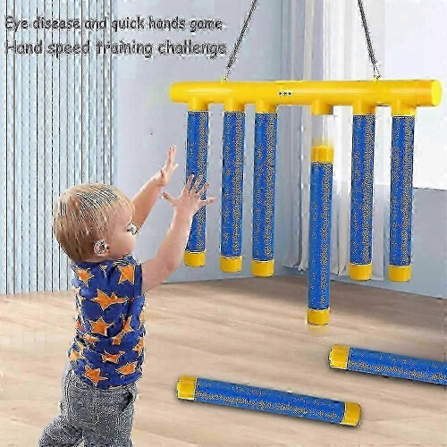 (yellow) Reflex Challenge Game, Falling Sticks Game, Hand Eye Coordination Training f 1