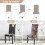 Stretchöverdrag till matstolar för Parsons Chairs, 6-pack, bruna 4