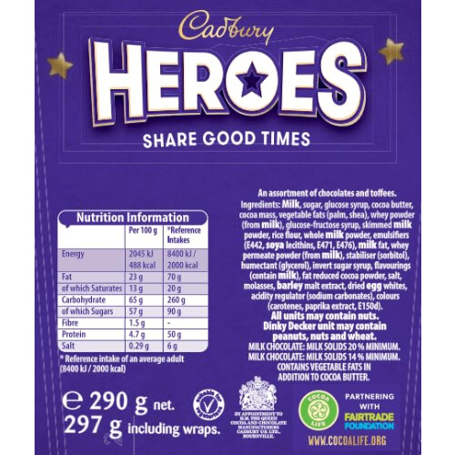 Cadbury Cadbury Heroes Chocolate Carton, Miniature Chocolate, Gifting or 1