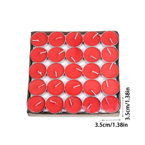 50 velas redondas tipo tealight, brancas e perfumadas para decoração de casa. 2