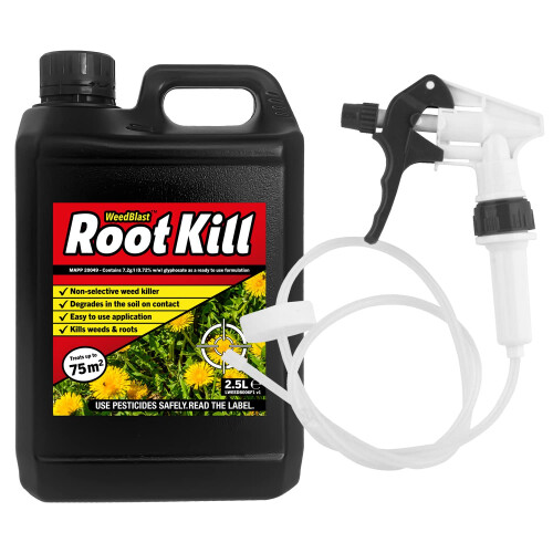 Weedblast Rootkill Weedkiller 2 x 2.5 Litre, Glyphosate Weed Killer, 2