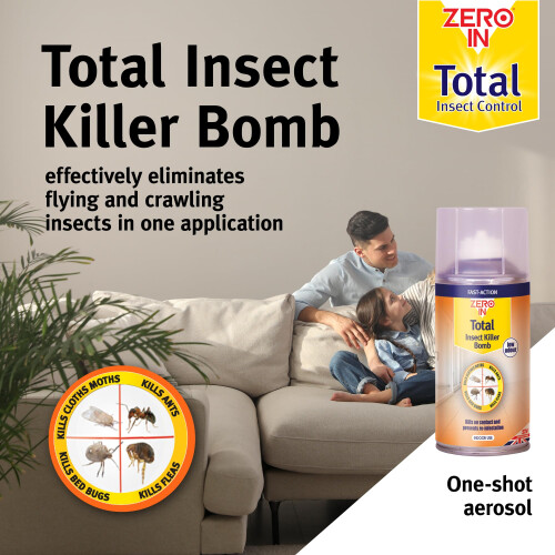 Zero In Total Insect Killer Bomb – Rapid One-Shot Low-Odour Bug Bomb 1