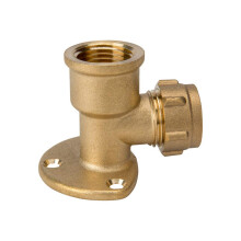 Garden Brass Water Bib Tap with Brass Wall Plate Fixture,Outside 1/2" BSP