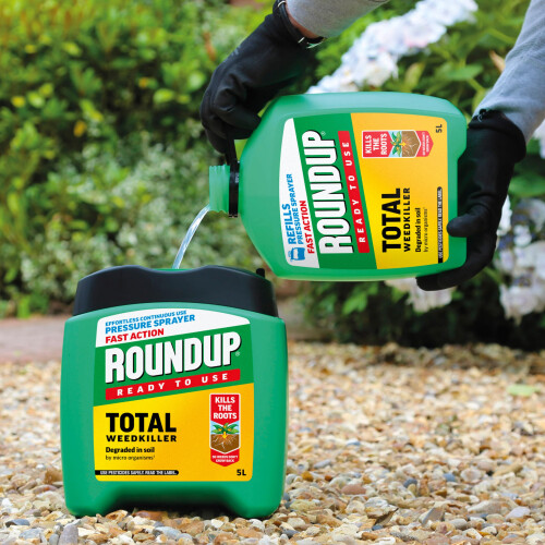 Roundup Roundup Fast Action Pump 'N Go Weed Killer 5L Refill, Clear, 2
